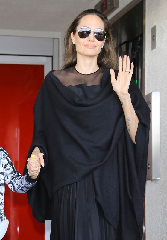 Angelina Jolie at LAX Airport in Los Angeles, June 2016