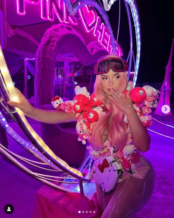 Demi Rose flashes ample assets as she changes into racy Hello Kitty outfit for Burning Man | Celebrity News | Showbiz & TV | Express.co.uk