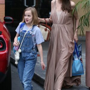 Angelina Jolie and Daughter Vivienne Enchant in Grecian-Inspired Elegance: A Delightful Shopping Spree