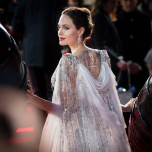 Angelina Jolie Is a Real-Life Enchantress in a White Gown at the Maleficent London Premiere