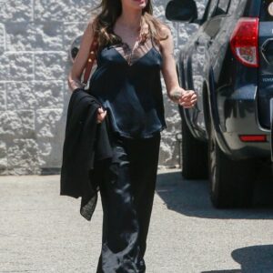 Stunning as ever, Angelina Jolie effortlessly rocks a chic look while out for a stroll in LA.