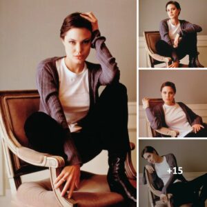 Step into the past with timeless beauty! Angelina Jolie’s elegance shines in these captivating 1997 pH๏τos by Amy Etra.