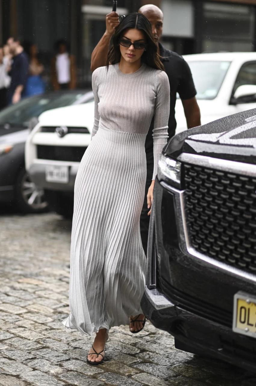 Kendall Jenner on September 11th at the Khaite show in New York City. Getty Images.