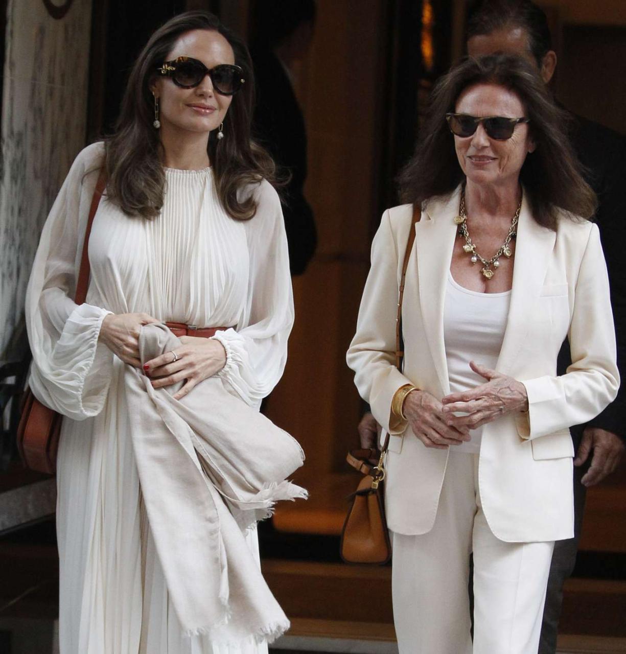 Angelina Jolie 2019 : Angelina Jolie in White Outfit – Out in Paris-01