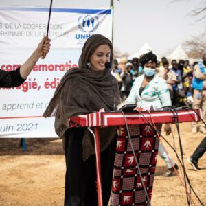 Angelina Jolie continues to shine a light on the critical needs of refugees in Burkina Faso, using her voice for the vulnerable.