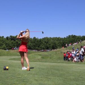 Paige Spiranac throws her hat in ring after NBC parts ways with analyst Paul Azinger