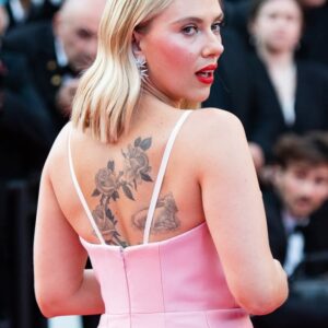 Scarlett Johansson Is Pretty In Pink In A Prada Gown With A White Bralette For The ‘Asteroid City’ Red Carpet—Talk About Barbiecore!