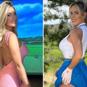 Paige Spiranac labelled ‘H๏τtest woman on the planet’ as she shows off peachy bum in pink leggings