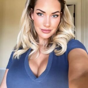 Golf glamor girl Paige Spiranac shocks fans as she struts down the fairway in daring spaghetti-strap dress before smashing a drive off the tee