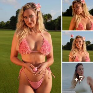 Paige Spiranac halts all golf carts in the field playing golf in provocative Hawaiian style