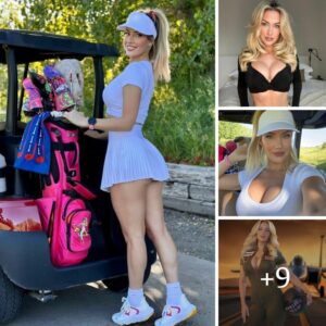 Paige Spiranac models plunging collared shirt: ‘It’s golf appropriate right?’