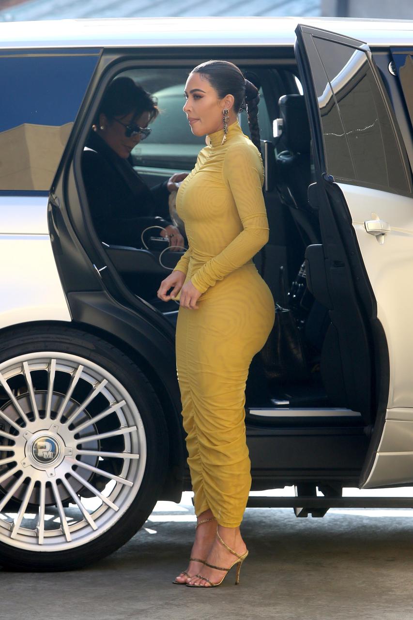  The KUWTK star was spotted with mom Kris at a film studio in LA