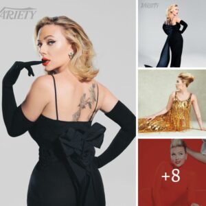 Scarlett Johansson bares her back tattoos for Variety