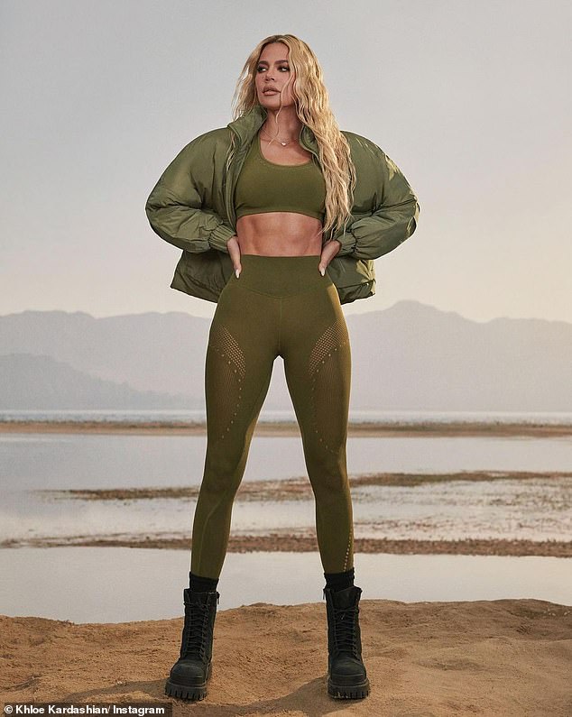 New post: Khloe Kardashian was active on Instagram on Friday as she shared two new pH๏τos modeling looks from her upcoming second drop with Fabletics