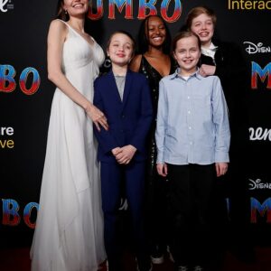 Angelina Jolie graced the Dumbo premiere in breathtaking white, radiating elegance and grace that left everyone mesmerized.