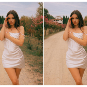 Feeling like a summer dream in her white swimsuit, Miss Bo exudes pure charm with every beach wave that carries off her sunkissed curls.