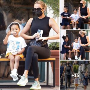 Radiant in Calabasas! Khloe Kardashian shares precious moments with her little ones. Cherishing family time is everything to this shining star!