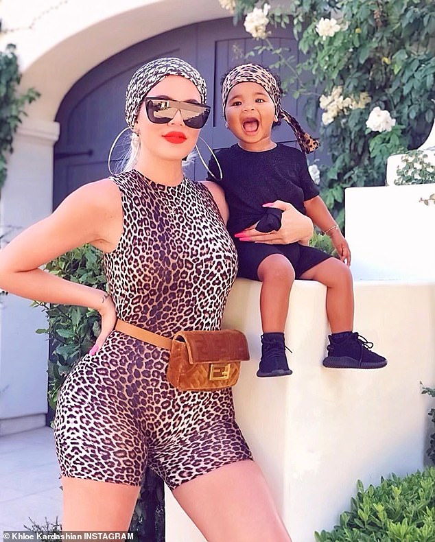 Khloe Kardashian and True are twins in leopard print as she shares cryptic message about liars | Daily Mail Online