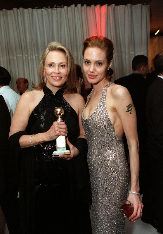 Angelina Jolie and Gillian Anderson - Miramax Golden Globe 1999 Party 