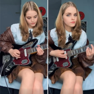 Emma Watson Rocks Out with Edgy Style, Electrifying on the Electric Guitar vs