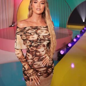 Khloe Kardashian makes a bold statement in a slinky mesh dress for SHEIN’s 100K Challenge finale, sparking conversation about fast fashion ethics.