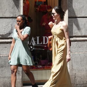 Radiant in Rome  Angelina Jolie basks in the magic of the Eternal City, creating precious memories with her daughters and dear friend Salma Hayek.