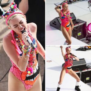 Mesmerizing sunrise vibes as Miley Cyrus lights up the iconic Sydney Opera House with her energetic performance on morning TV show!