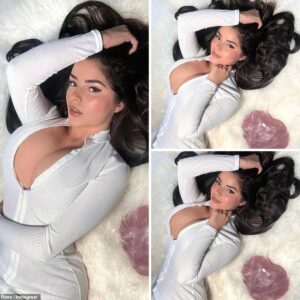 Demi Rose looking like a vision in white  Embracing elegance and grace effortlessly. Just stunning!