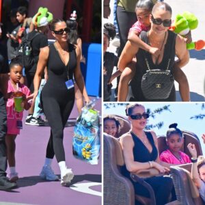 Khloe Kardashian And Daughter Enjoy A Day At Universal Studios