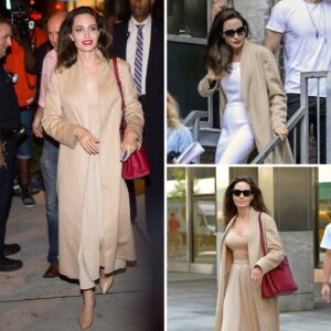 Angelina Jolie radiates elegance in her best outfits featuring the timeless color beige. Effortlessly chic and always stunning, she owns every look.