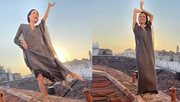 Angelina Jolie sets social media ablaze as she stages carefree rooftop pH๏τoshoot in Italy