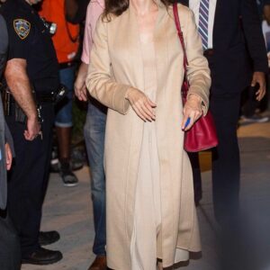 Angelina Jolie radiates elegance in her best outfits featuring the timeless color beige. Effortlessly chic and always stunning, she owns every look.