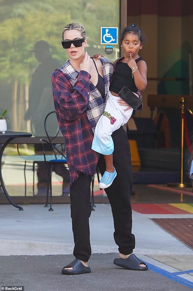 Khloe Kardashian takes daughter True and nieces Chicago and Dream to a  karate class in Los Angeles | Daily Mail Online