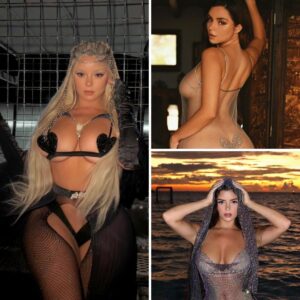 Watch Demi Rose shine from dusk to dawn in her latest pH๏τoshoot, embodying beauty and elegance at every hour.