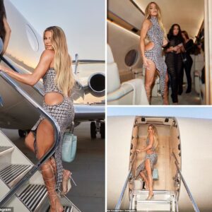 Khloe Kardashian slays in snakeskin as she jets to Vegas for Usher’s throwback pH๏τos. Living her best life with effortless style and glam!