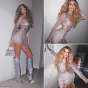 Khloe Kardashian shocks fans by showing off her nipples in see-through top as she flaunts thin frame on wild night out