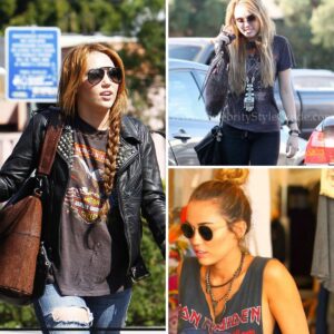 Rockstar vibes all day with Miley Cyrus in her edgy J Brand Henry Duarte Suffragette Skinny Jeans!