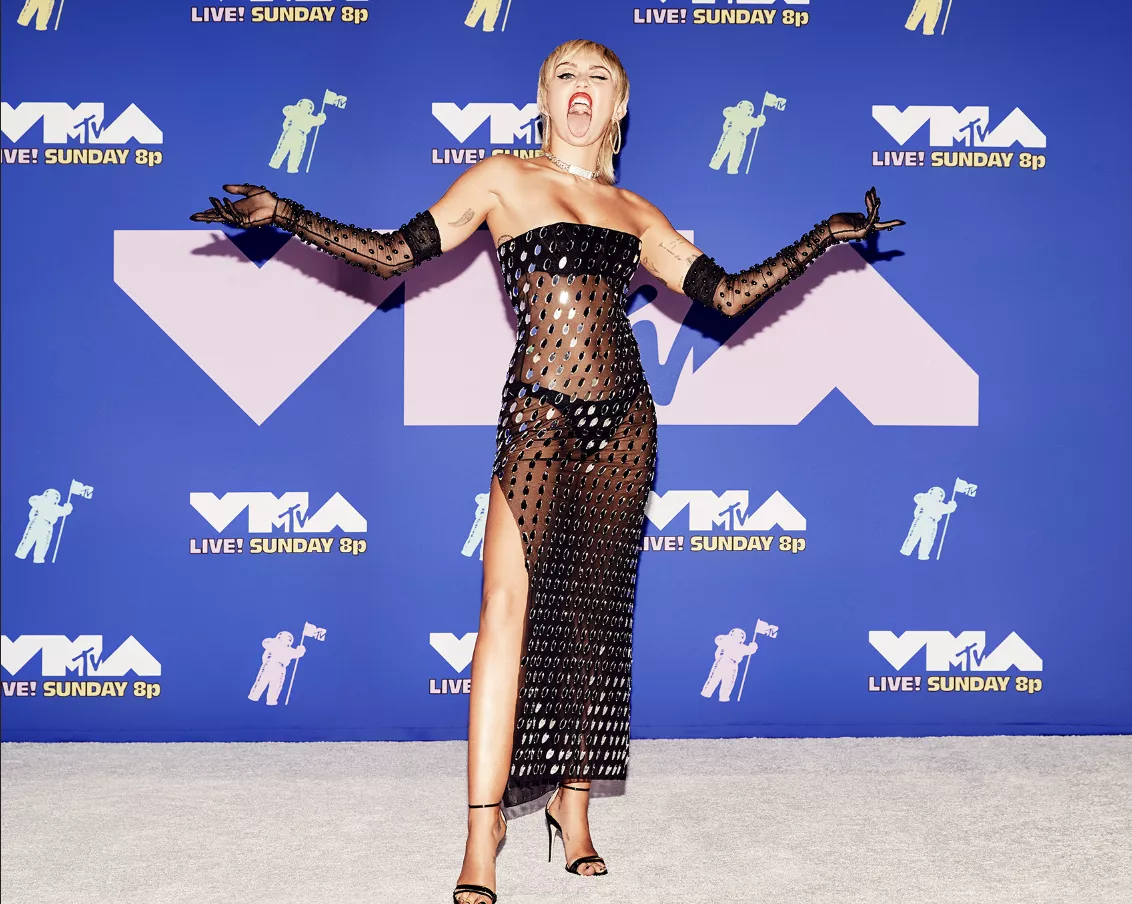 Miley Cyrus attends the 2020 MTV Video Music Awards