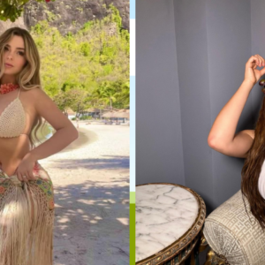 Demi Rose Flaunts Her Toned Figure in Hawaiian-Inspired Swimwear During Her Caribbean Getaway